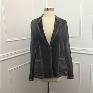 NWT Elie Tahari “Abby” sheer gray fall jacket blazer